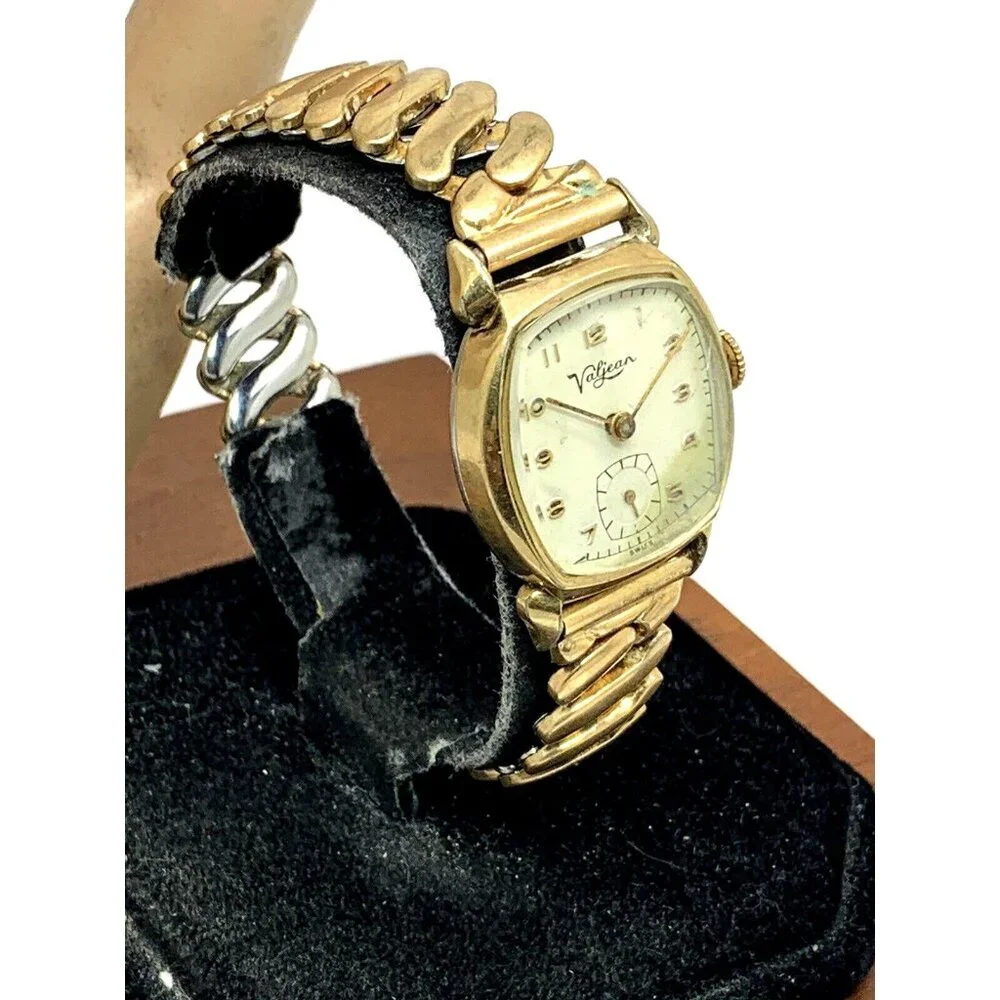 Clifford Valjean Men's Watch Vintage Swiss Hand Wind Gold 27mm FOR REPAIR PARTS